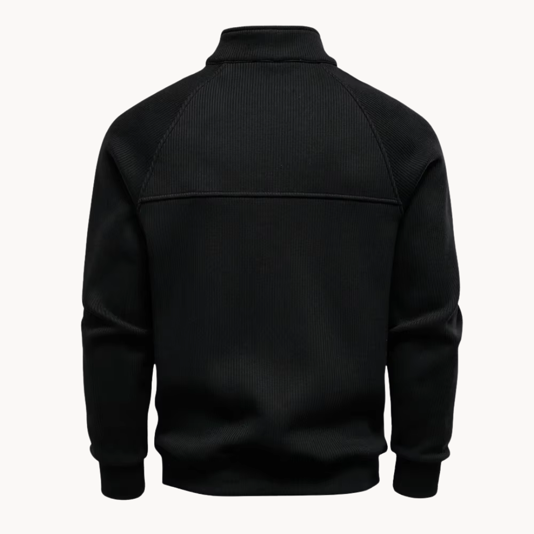Heren Trui Katoenmix Quarter-Zip Casual Design