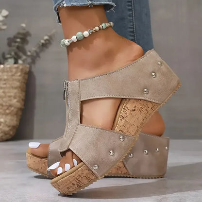 Dames Sandalen Orthopedisch Met Sleehak Comfortabel