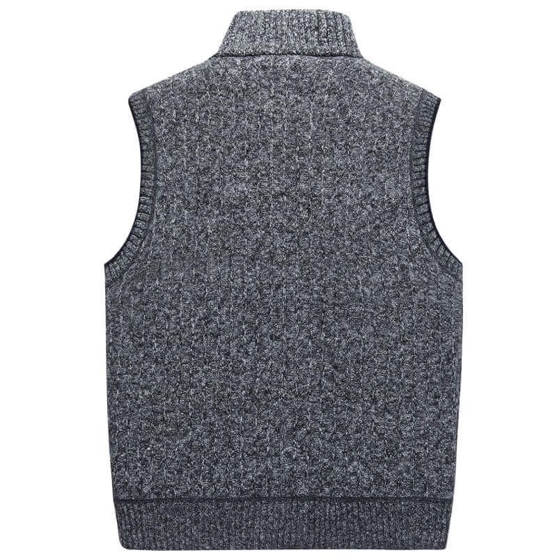 Heren Vest Ge-breid Opstaande Kraag Warm & Stijlvol