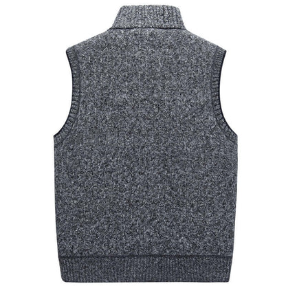 Heren Vest Ge-breid Opstaande Kraag Warm & Stijlvol
