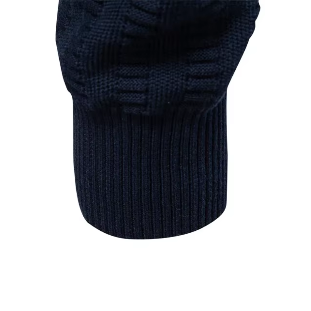 Heren Trui Katoen Quarter-Zip met Textuur Warm en Comfortabel