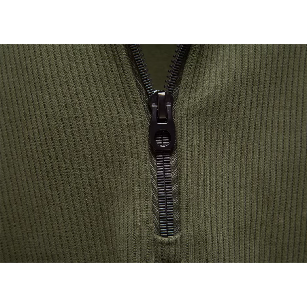 Heren Trui Katoenmix Quarter-Zip Casual Design