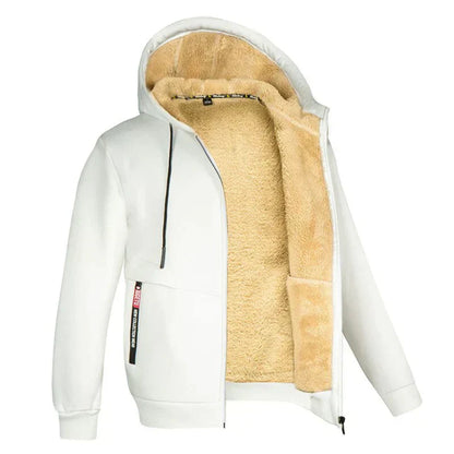 Heren Fleece Hoodie met Rits en Zachte Binnenvoering