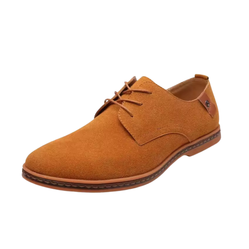 Heren Suède Oxford Schoenen met Contrasterende Hak