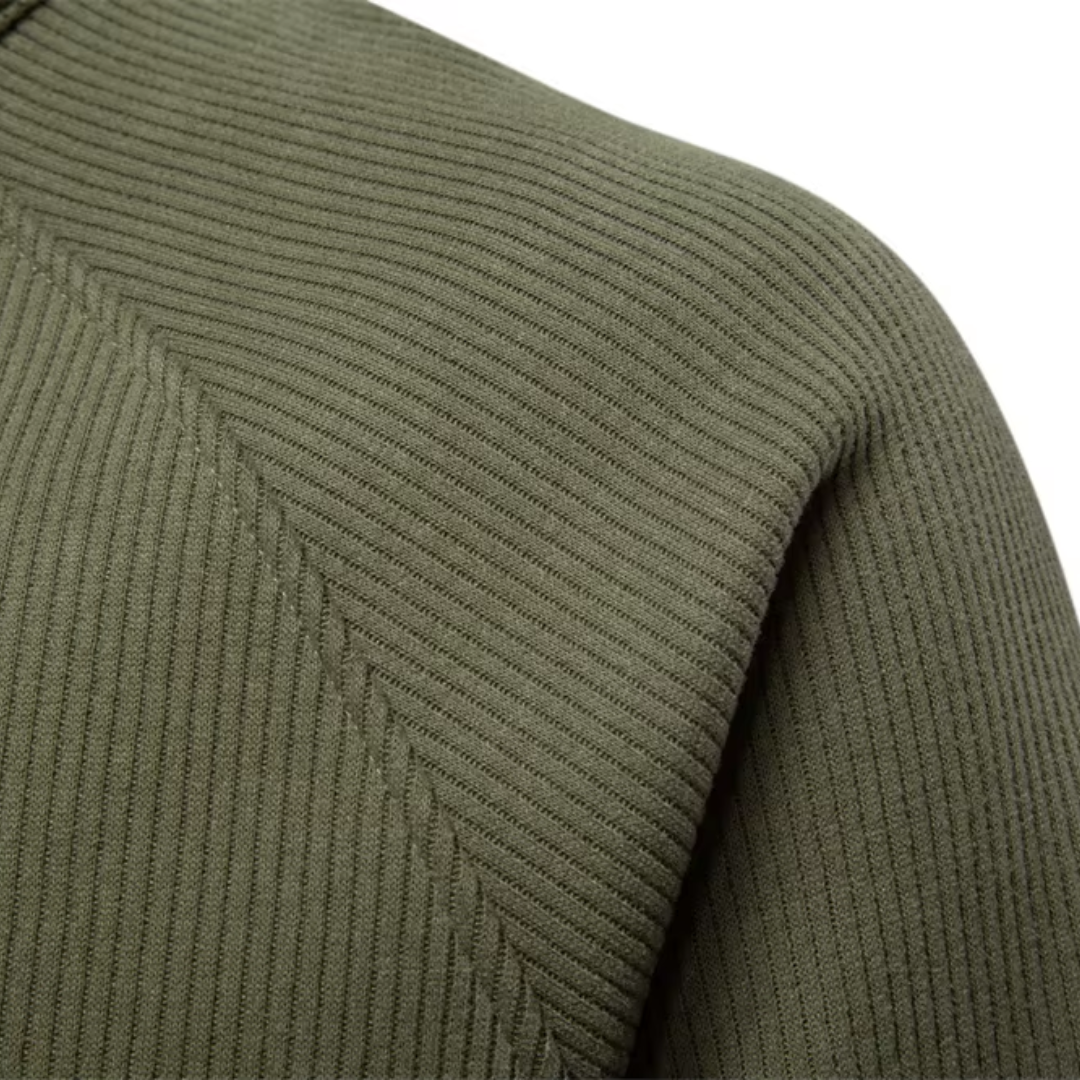 Heren Trui Katoenmix Quarter-Zip Casual Fit