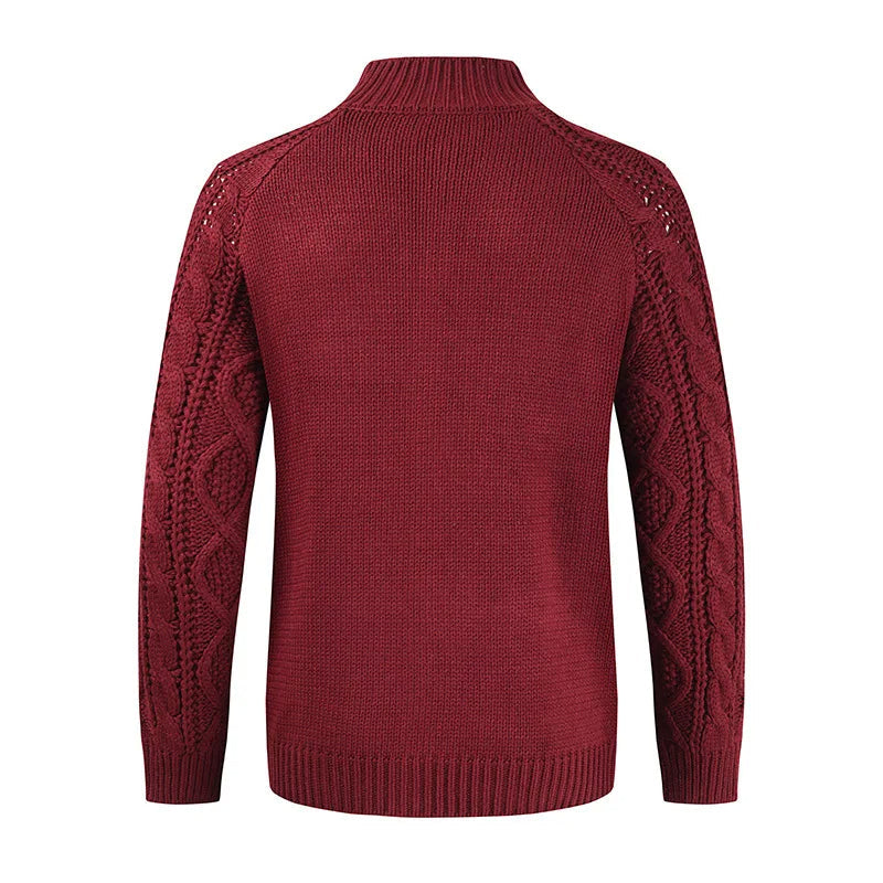 Heren Cardigan Kabelbrei Warm en Comfortabel