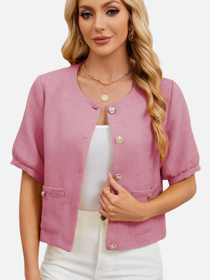 Dames Cropped Jasje Tweed Stijlvol