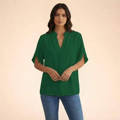 V-hals Blouse Elegant Comfortabele Stof