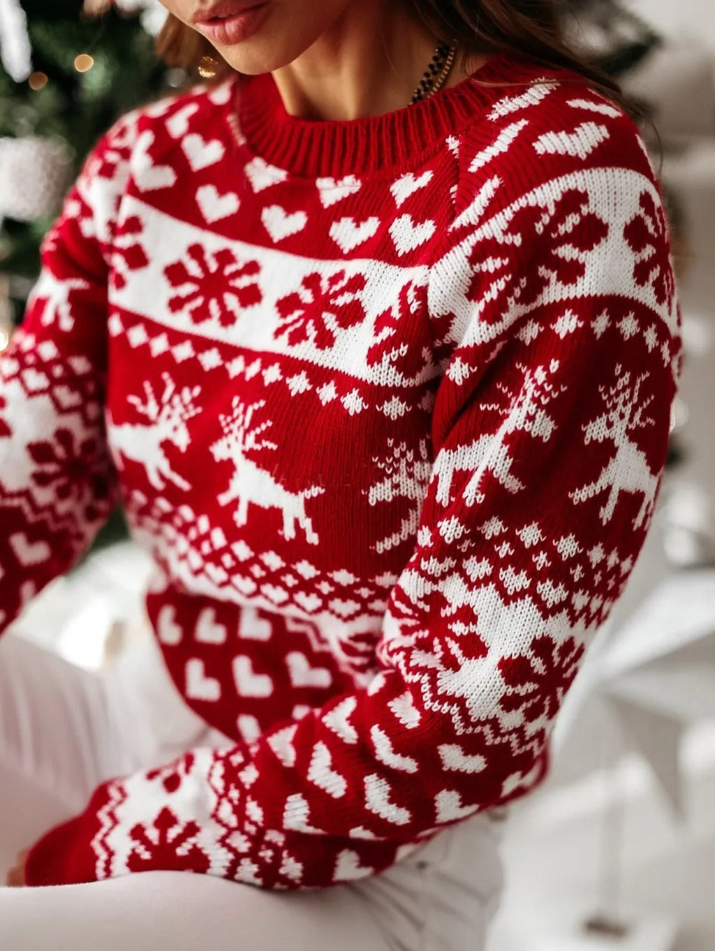 Kerstmuts met Rendierprint voor Vrouw