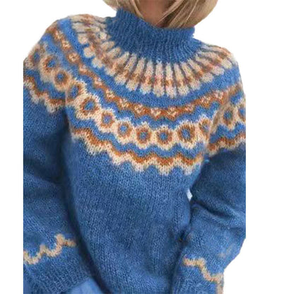 Dames Trui Gebreid Warm Nordic Stijl Elegante Look