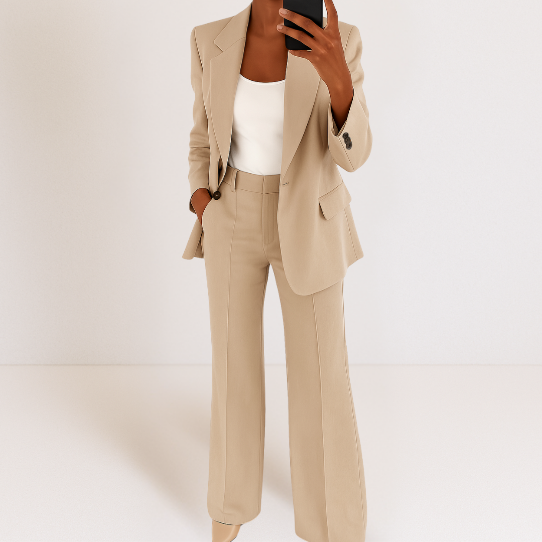 Dames Blazer Broek Set Tweedelig Kostuum