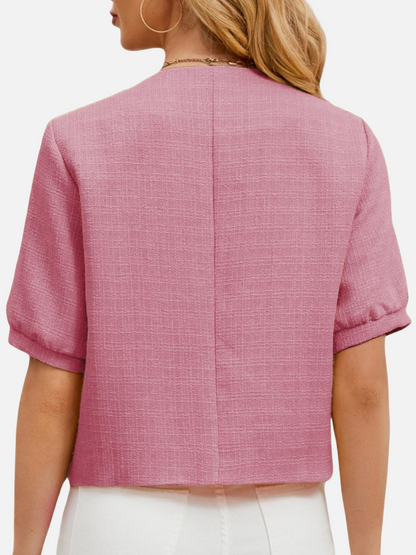 Dames Cropped Jasje Tweed Stijlvol