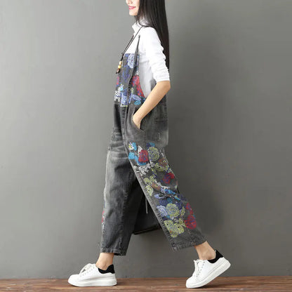 Vrouwelijke Jumpsuit Retro Denim Stijl
