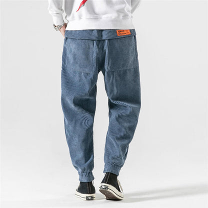 Heren Corduroy Broek Comfortabel Zittend Relaxt Model