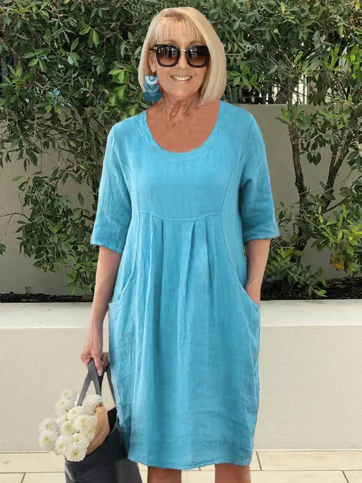 Midi-Jurk Met Zakken Zomerjurk Vrouwen Jurk - StudioMarella