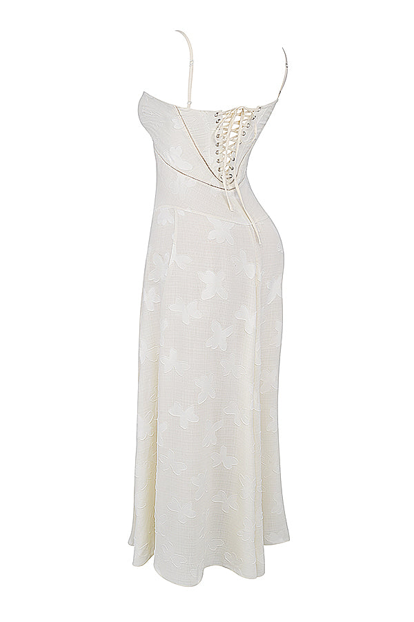 Elegante Maxi Jurk Geborduurd voor Vrouw