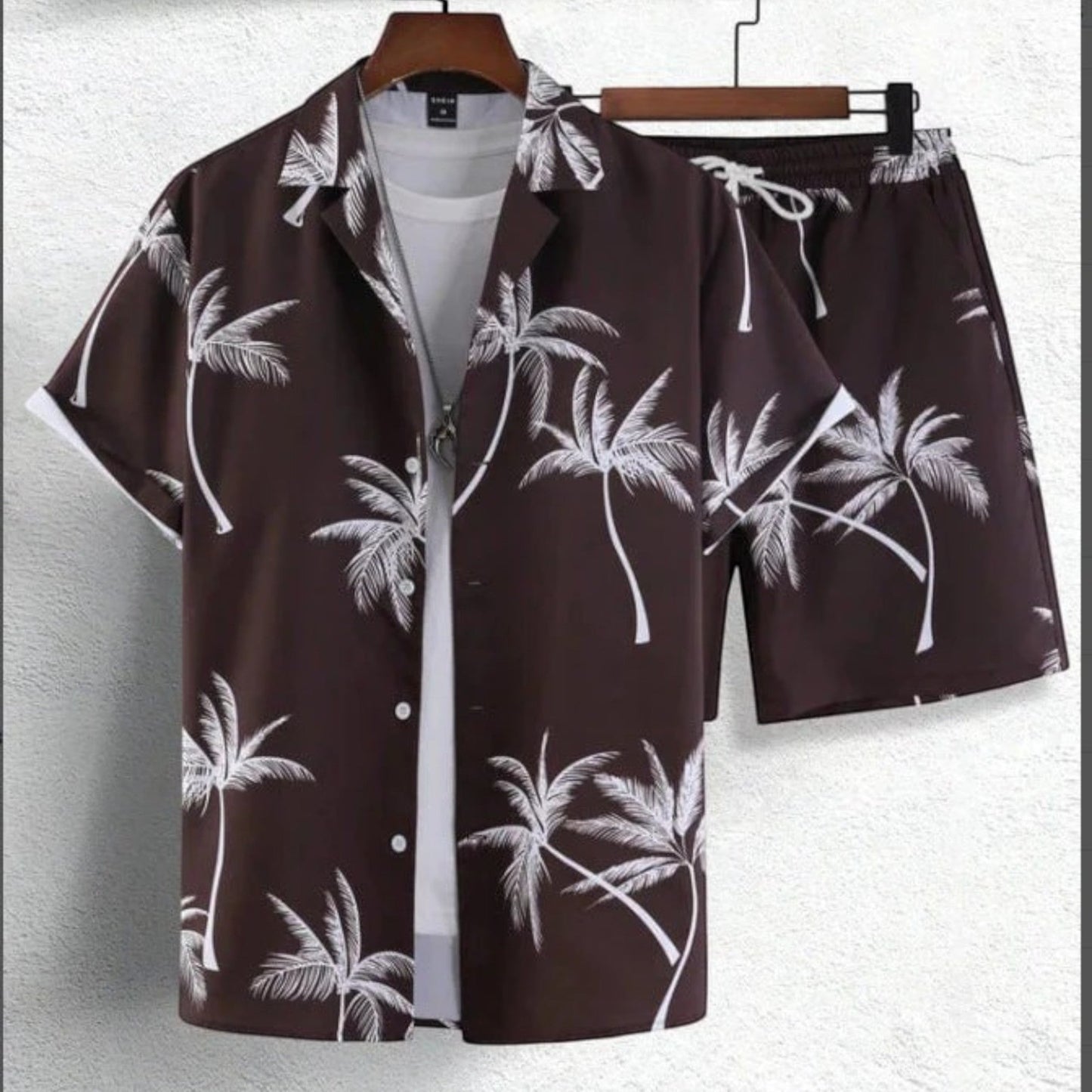 Herenset met Tropische Overhemd en Korte Broek