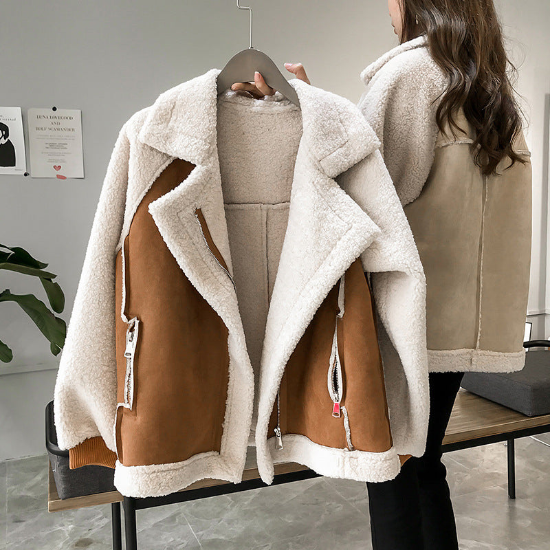 Dames Shearling Jas Warme Aviator Blyssa Leren Jas