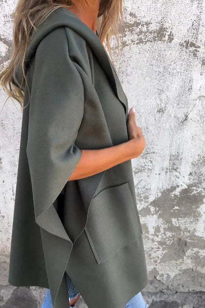 Dames Cape Jas Losvallend Oversized Warm