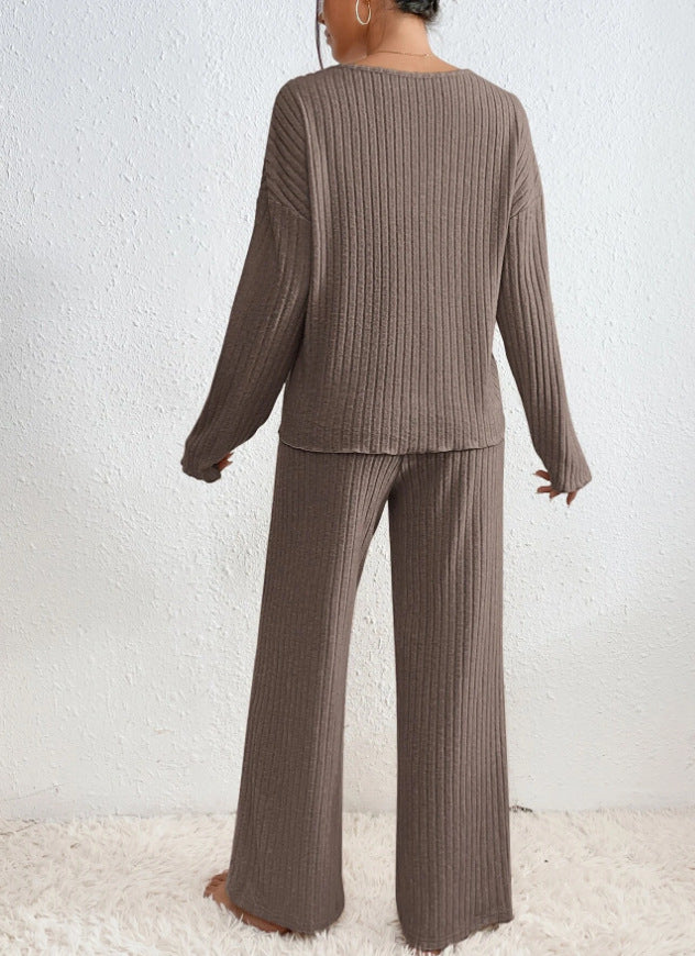 Dames Gebreide Tweedelige Set Comfortabele Pasvorm