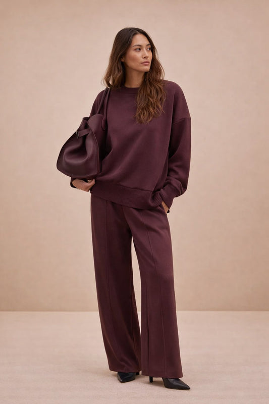 Dames Loungewear Set Chique Ritsdetails Zacht en Comfortabel - StudioMarella