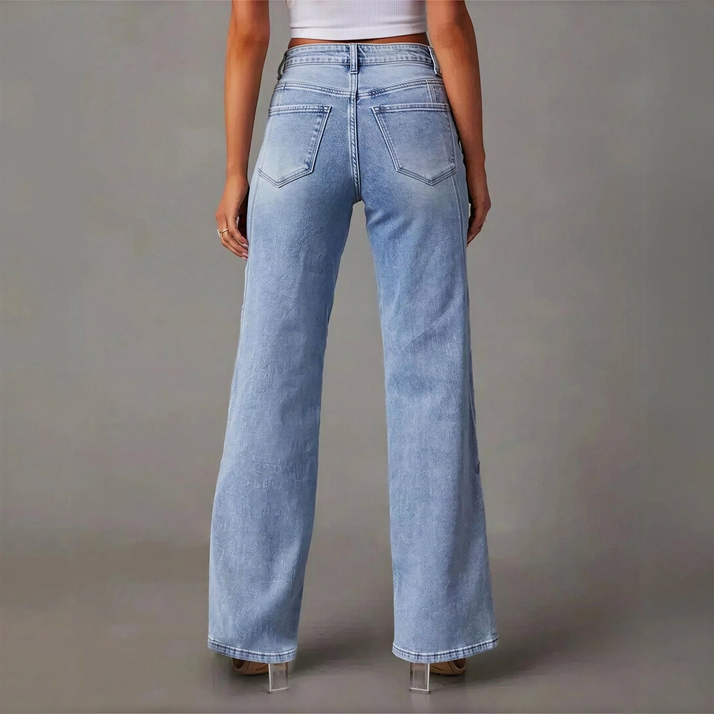 Vrouwen Jeans met Paneeldesign en Stretch