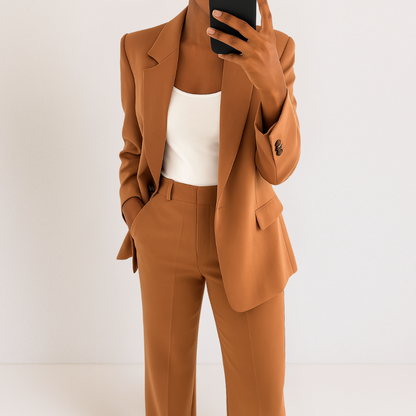 Dames Blazer en Broek Tweedelig Pak Set