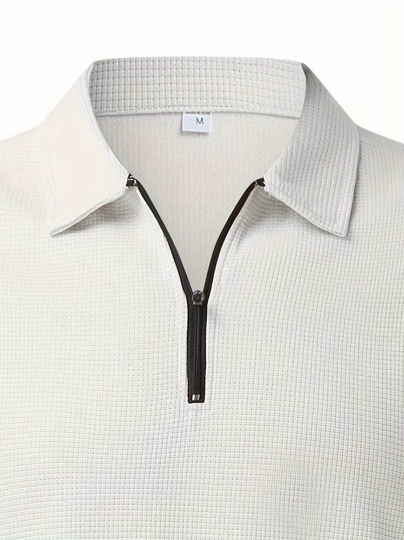 Heren Wafelshirt Lange Mouwen V-Hals Casual Kleding