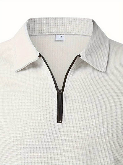 Heren Wafelshirt Lange Mouwen V-Hals Casual Kleding
