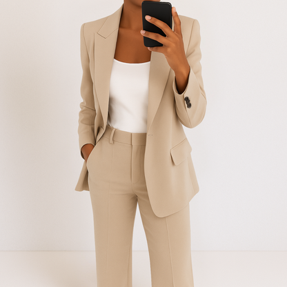 Dames Blazer en Broek Tweedelig Pak Set