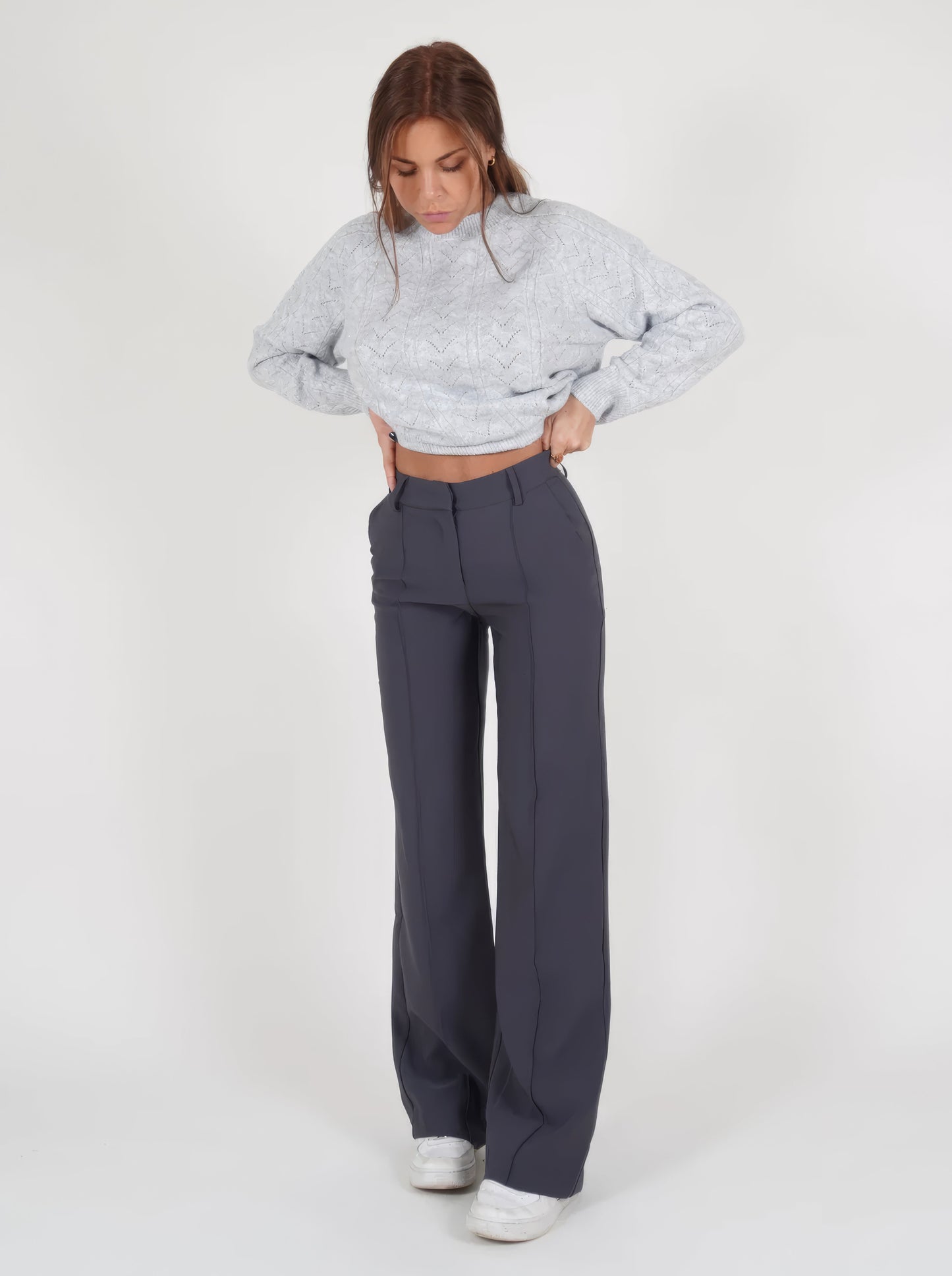 Wijde Pijpen Broek voor Vrouwelijk Comfortabel Chic