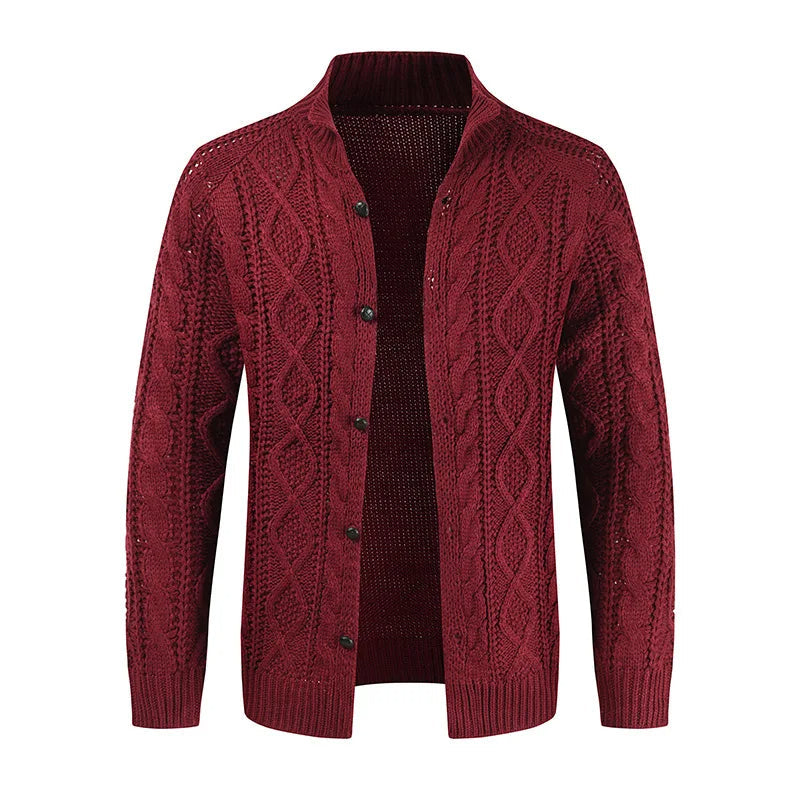 Heren Cardigan Kabelbrei Warm en Comfortabel
