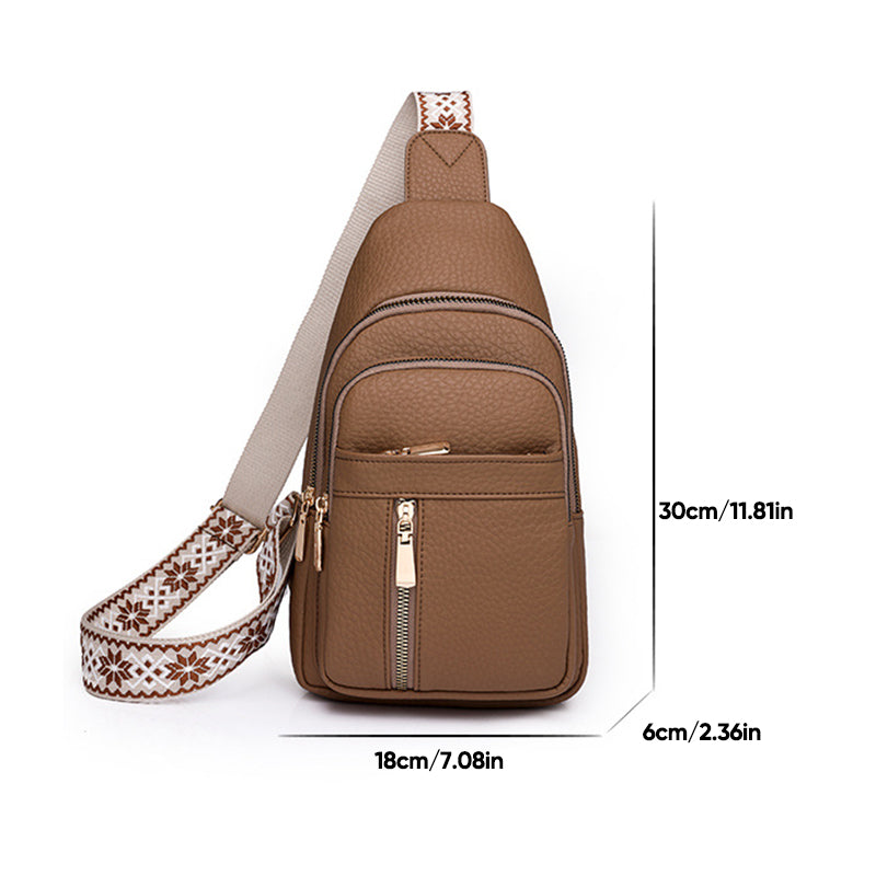 Casuele Schouder tas met Ritsluiting
