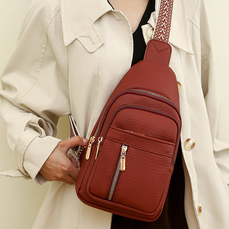 Casuele Schouder tas met Ritsluiting