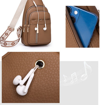 Casuele Schouder tas met Ritsluiting