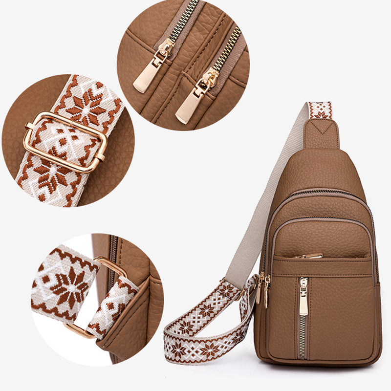 Casuele Schouder tas met Ritsluiting