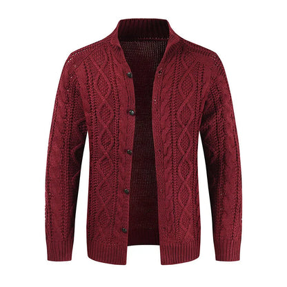 Dikke Heren Cardigan Kabelbrei Warm en Zacht