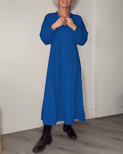 Vrouwelijke Maxi Jurk Lange Mouwen Feestelijke Avondjurk