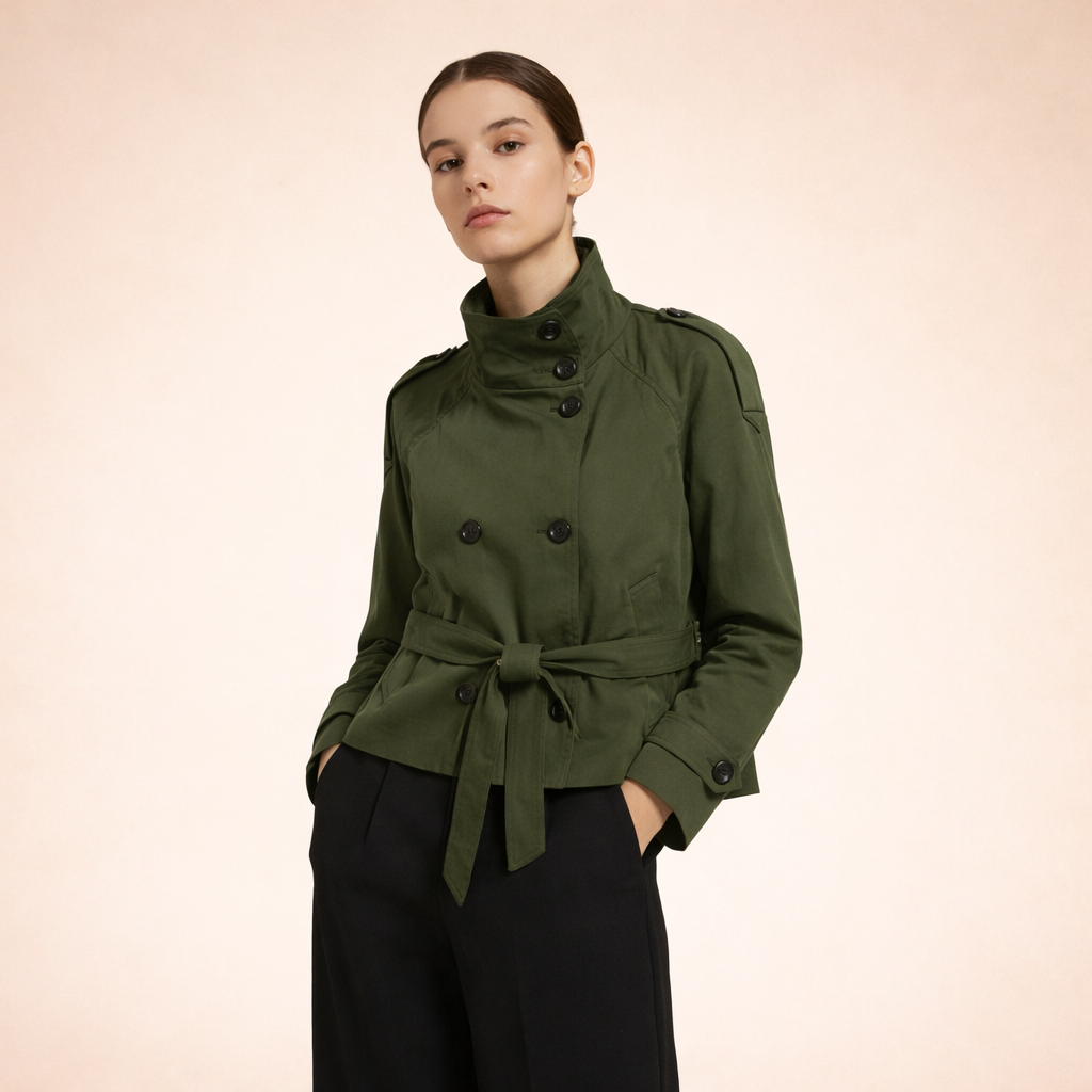 Dames Trenchcoat Kort Chic en Tijdloos