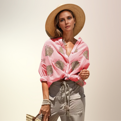 Lichte Vrouwelijke Blouse Elegant en Chic