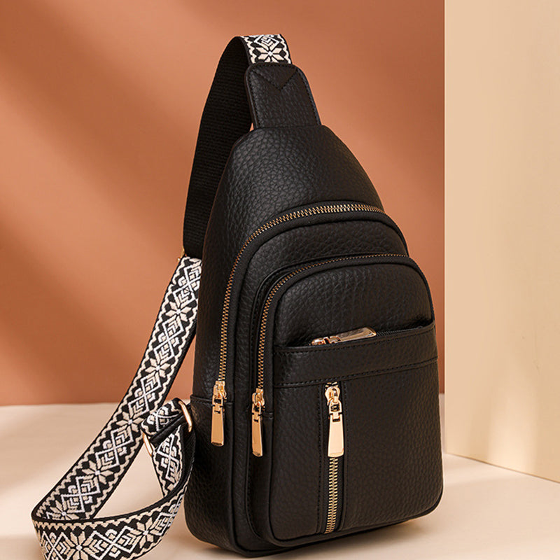 Casuele Schouder tas met Ritsluiting