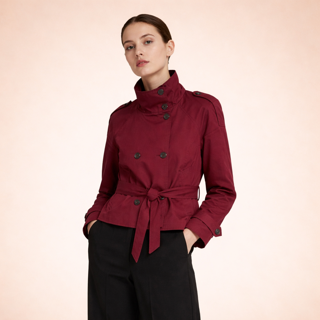 Dames Trenchcoat Kort Chic en Tijdloos