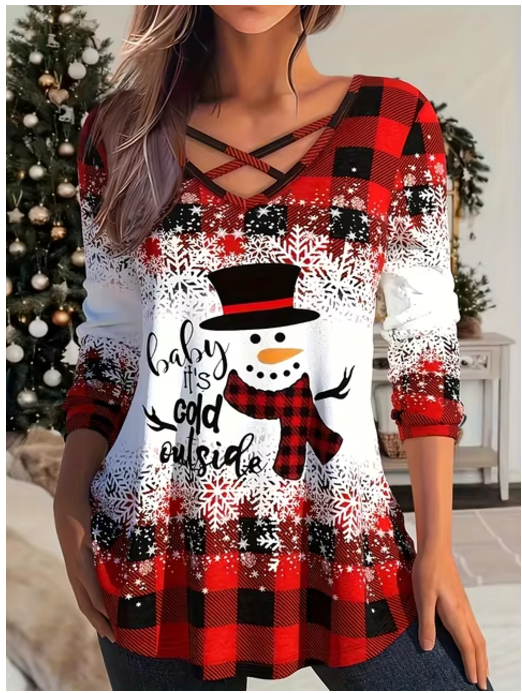 Kersttrui Lucia Top met Feestelijke Glitter