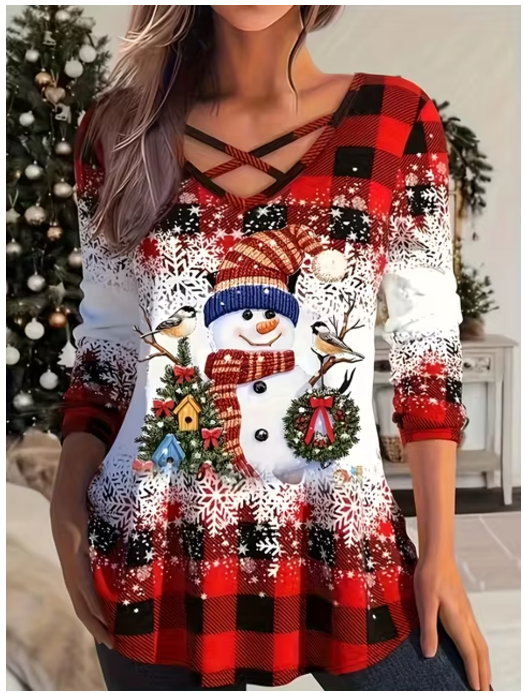 Kersttrui Lucia Top met Feestelijke Glitter