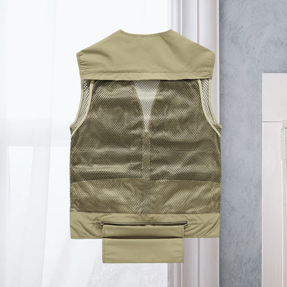 Gilet Cargo Heren met Taschen en Ritsen