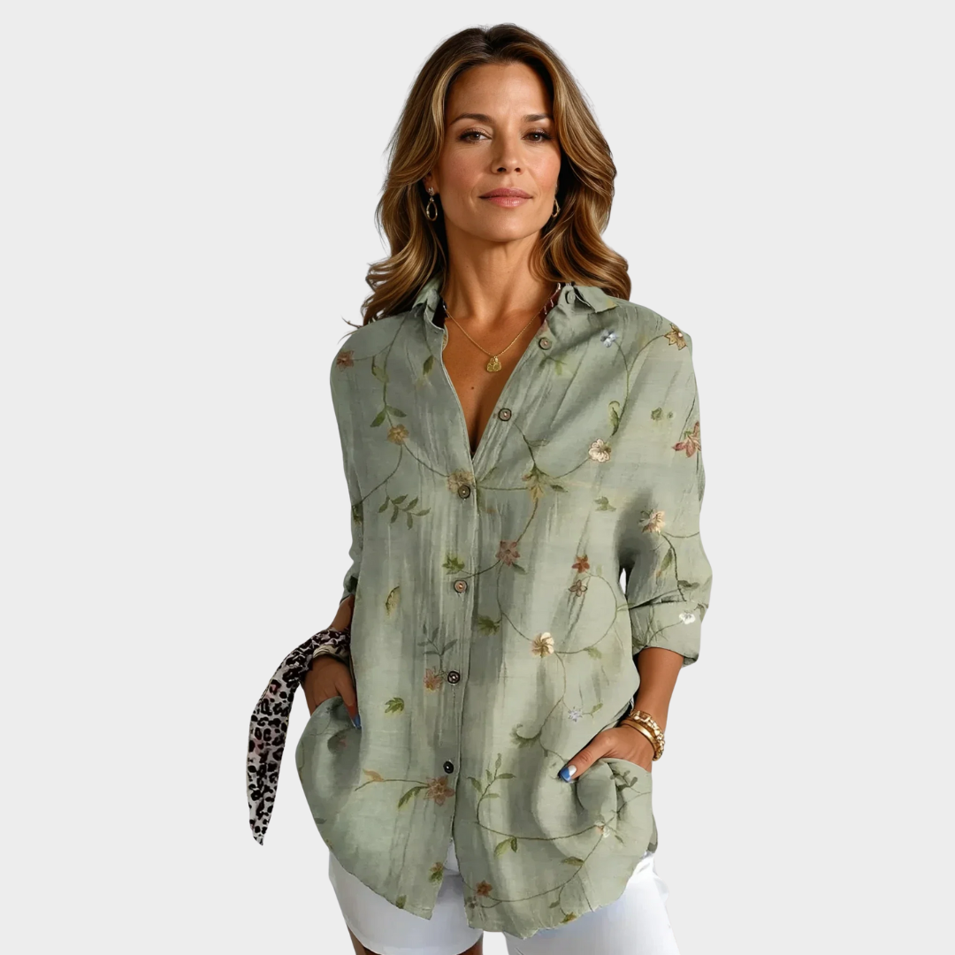 Dames Blouse Viscose Losse Pasvorm