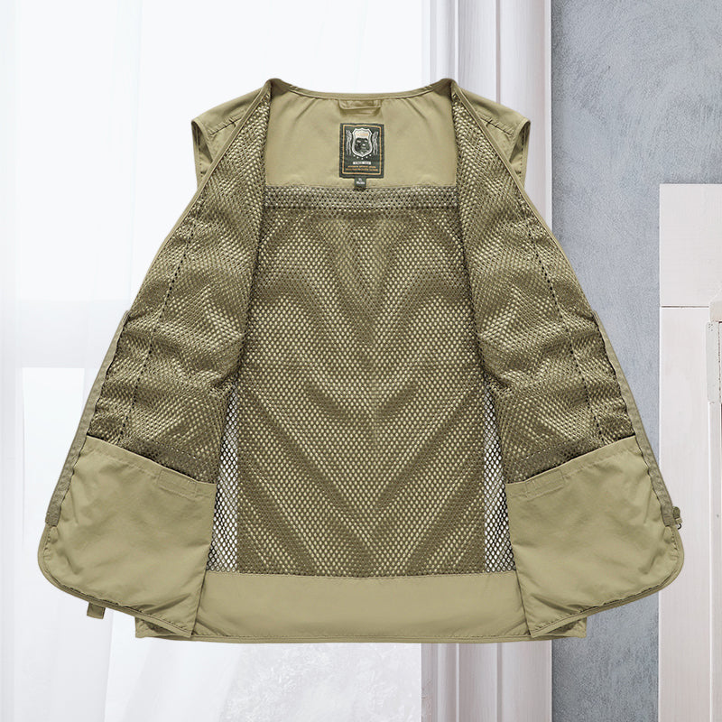 Gilet Cargo Heren met Taschen en Ritsen