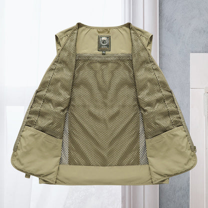 Gilet Cargo Heren met Taschen en Ritsen