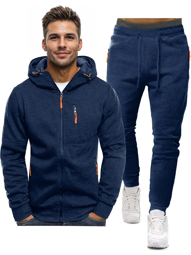Heren Trainingspak 2-Delig - Sportieve Joggingbroek met Lange Mouwen - StudioMarella