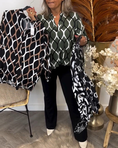 Dames Blouse Casual Lange Mouw Comfortabele Pasvorm
